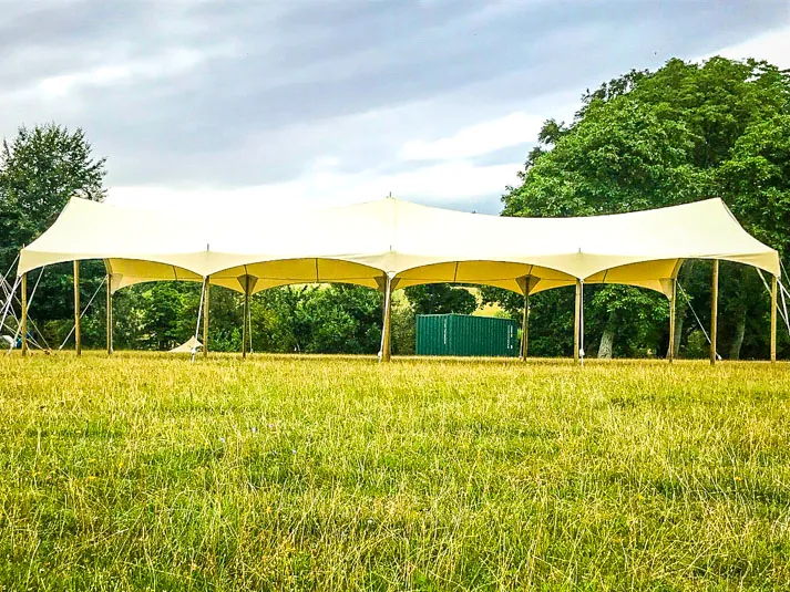 Amazing Extra Large Canvas Festival Canopy to Hire
