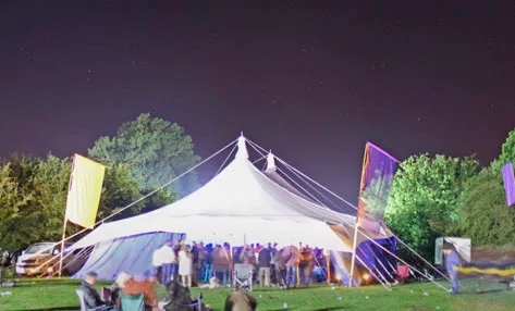 Festival Marquee at night (Woodfest 2014)