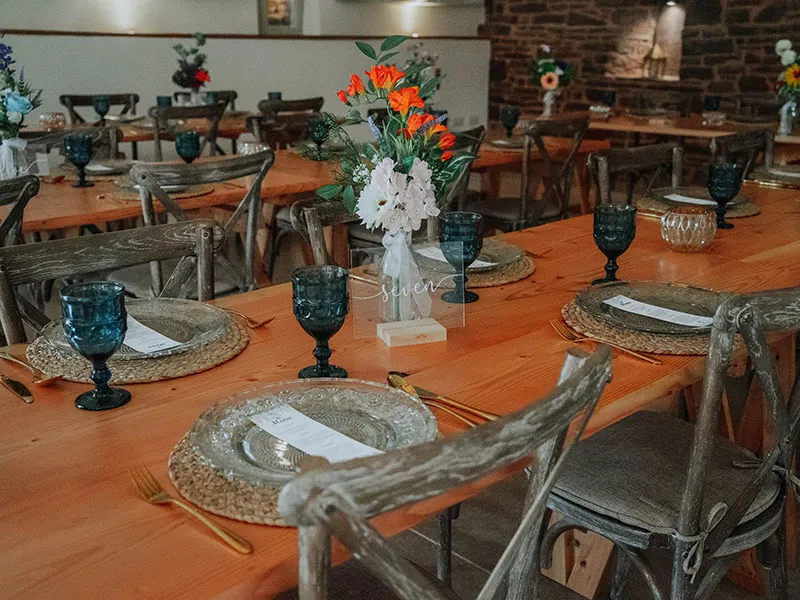 Bespoke handmade tables for weddings and events