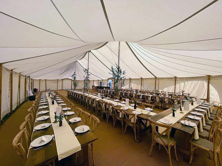 Large Wedding Marquee Hire in Wales - The 80x60 Seren Marquee up to 200 guests 3